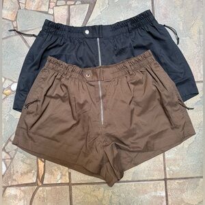 Set of brown&black Girlfriend Collective 2.5” inseam shorts. So cute and in EUC!